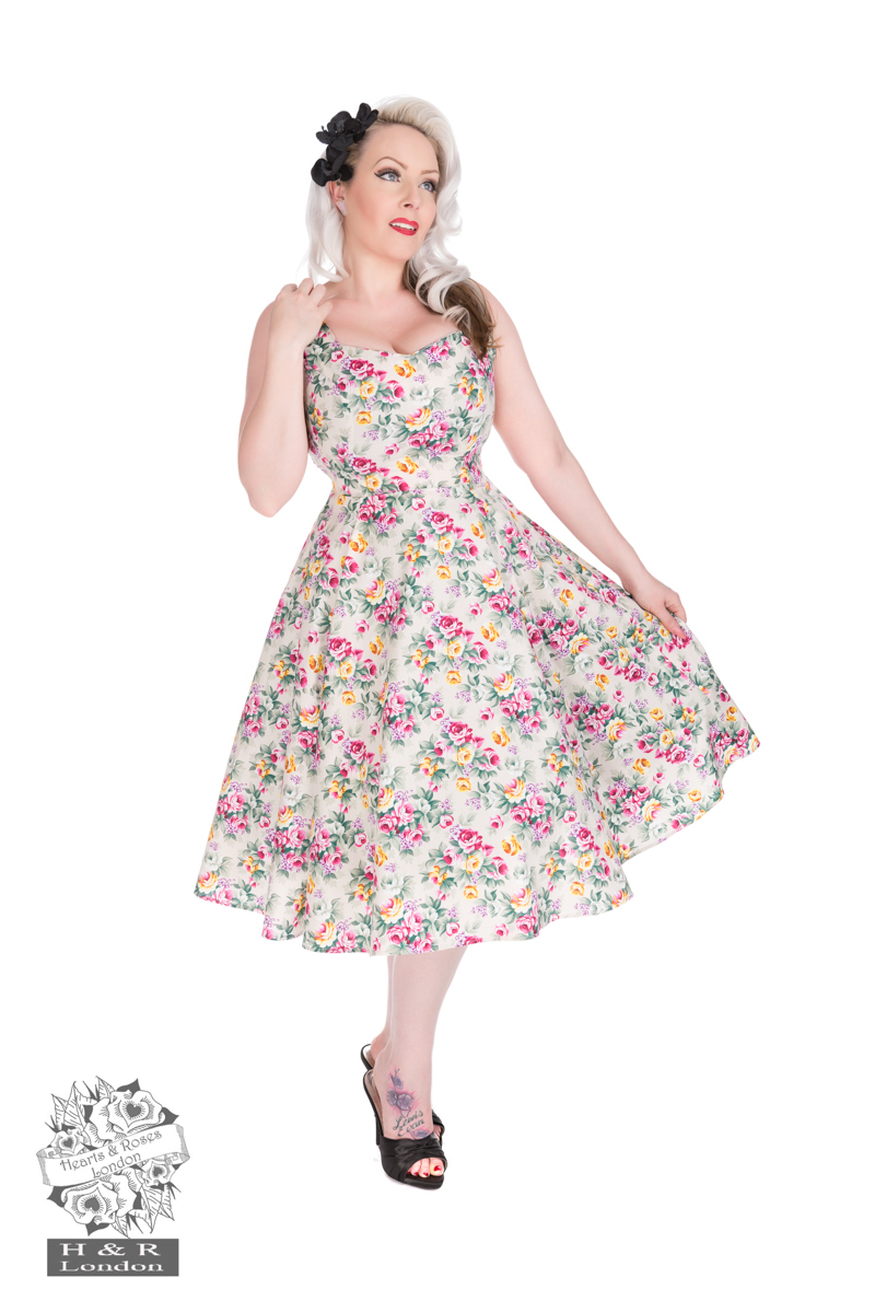 Lilac Posy Floral Swing Dress